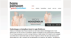 Desktop Screenshot of galeriehanspersoon.nl